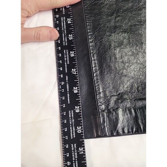 VTG Gap Boot Cut Genuine Leather Pants Women’s 6 Black Mid Rise Y2K Biker Pocket - Picture 7 of 11